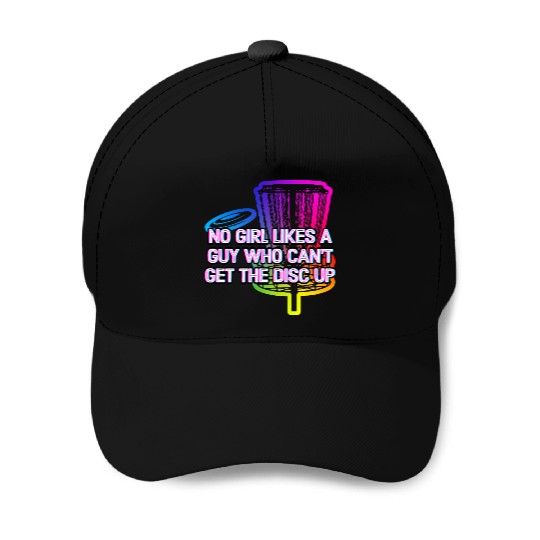 Guy Who Cant Get the Disc Up Couples Disc Golf Baseball Caps