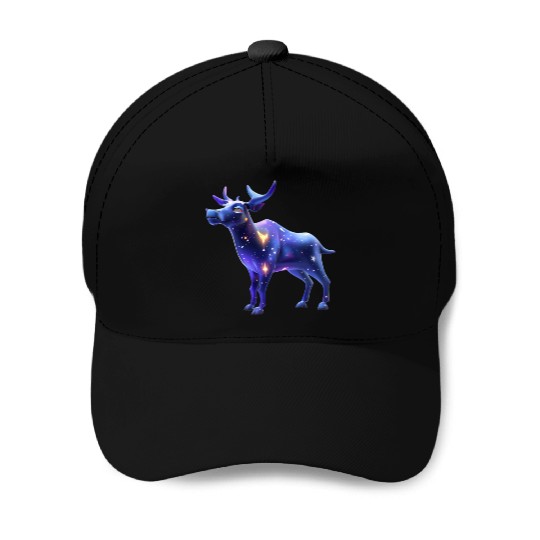 Galaxy Moose Baseball Caps