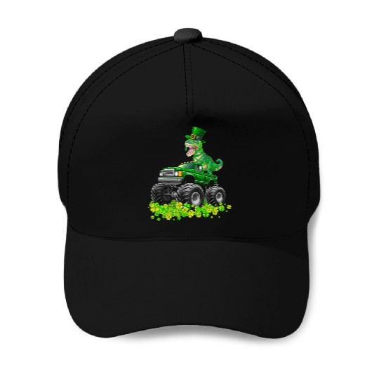 Monster Truck T-rex St Patricks Day Dinosaur Cute Baseball Caps