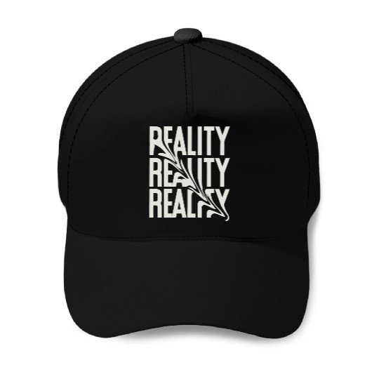 Distorted Reality – Abstract Typography Baseball Caps