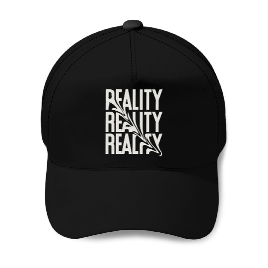 Distorted Reality – Abstract Typography Baseball Caps