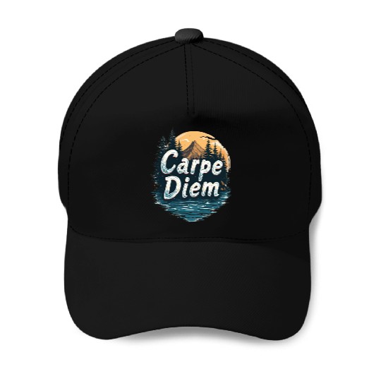 Carpe Diem Adventure Awaits Baseball Caps