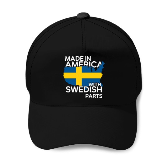 Made In America With Swedish Parts USA US Baseball Caps