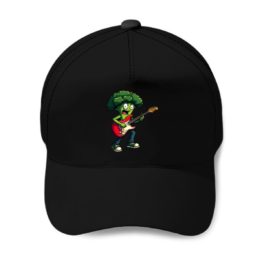 Rocking Broccoli Baseball Caps