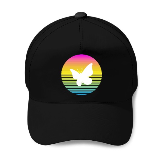 Vibrant Butterfly Baseball Caps