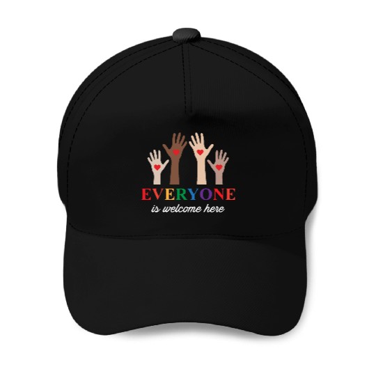 Everyone Is Welcome Here Idaho Teacher Baseball Caps