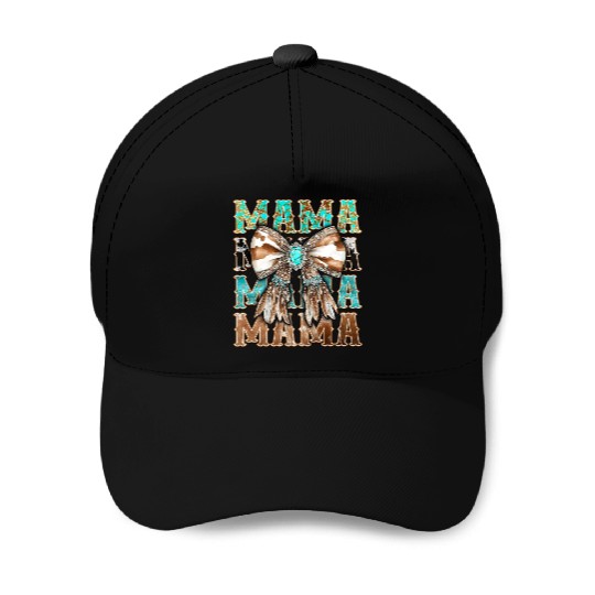 Western Turquoise Mama Baseball Caps