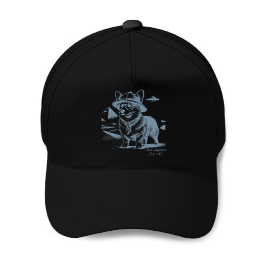Explorer Pomeranian – Ancient Mysteries & UFOs Baseball Caps