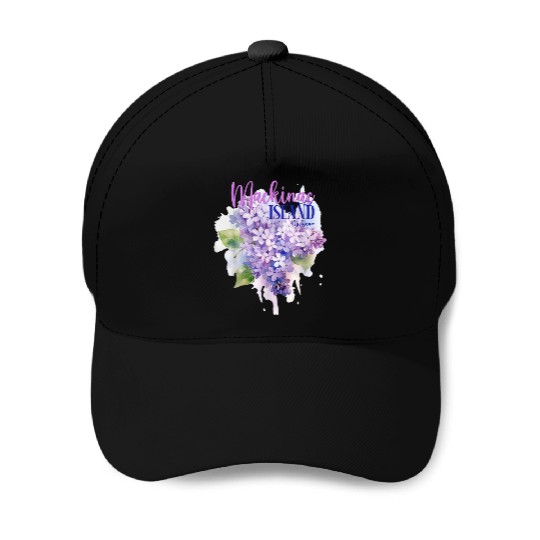 Mackinac Island Michigan Lilacs Lilac Festival Sta Baseball Caps