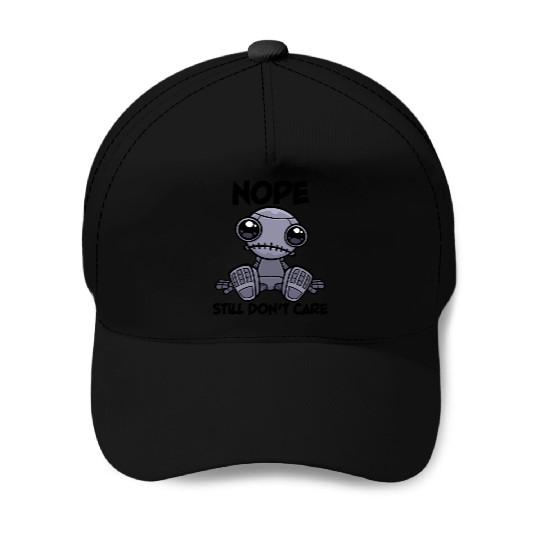Nope Still Don't Care Cute Indifferent Robot Baseball Caps