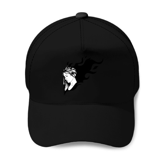 sad girl Baseball Caps