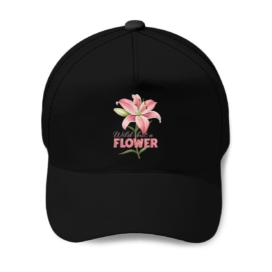 huge lily rose design Baseball Caps