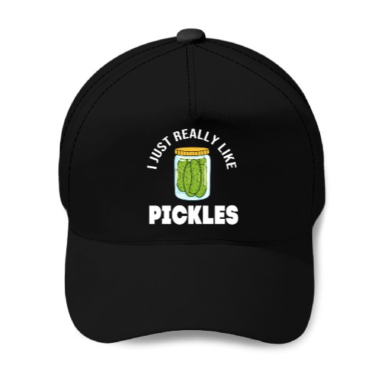 Pickles Fermented Food Cucumber Pickle Baseball Caps