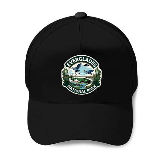 Everglades National Park Florida USA Logo Baseball Caps