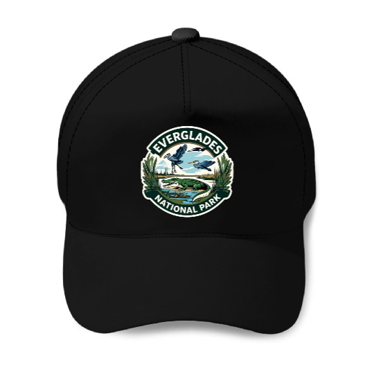 Everglades National Park Florida USA Logo Baseball Caps