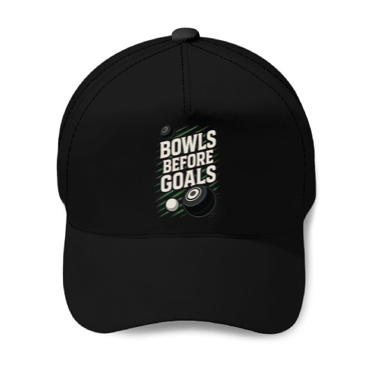 Lawn Bowling Retro Club Sport Bocce Player Vintage Baseball Caps