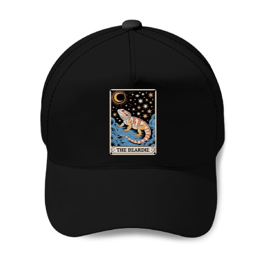 The Beardie Tarot Card Pogona Reptile Lover Baseball Caps