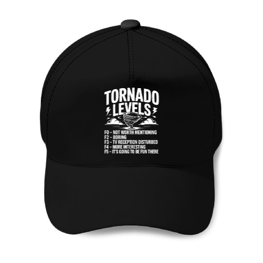 Tornado Levels Meteorology Storm Chasing Baseball Caps