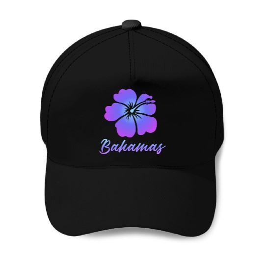 Bahamas Hibiscus Baseball Caps