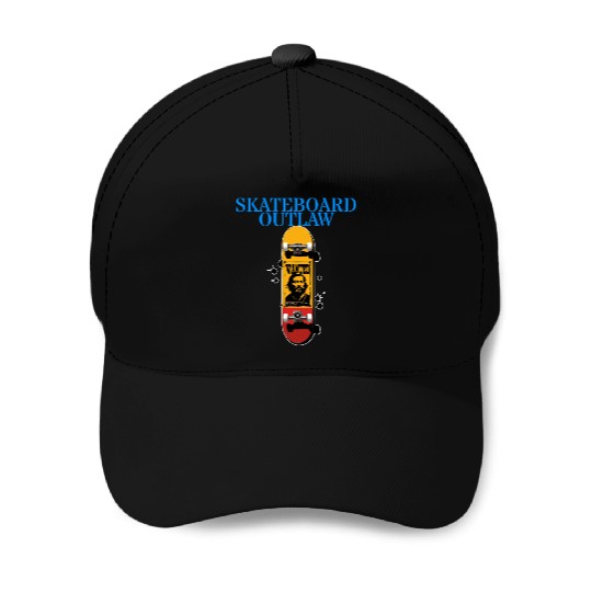 Skateboard Outlaw Baseball Caps