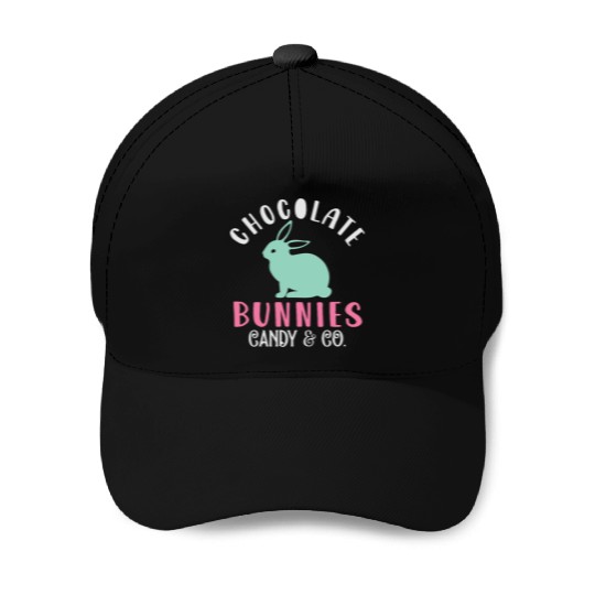 Chocolate Bunnies Candy & Co Happy Easter Holiday Baseball Caps