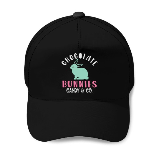 Chocolate Bunnies Candy & Co Happy Easter Holiday Baseball Caps