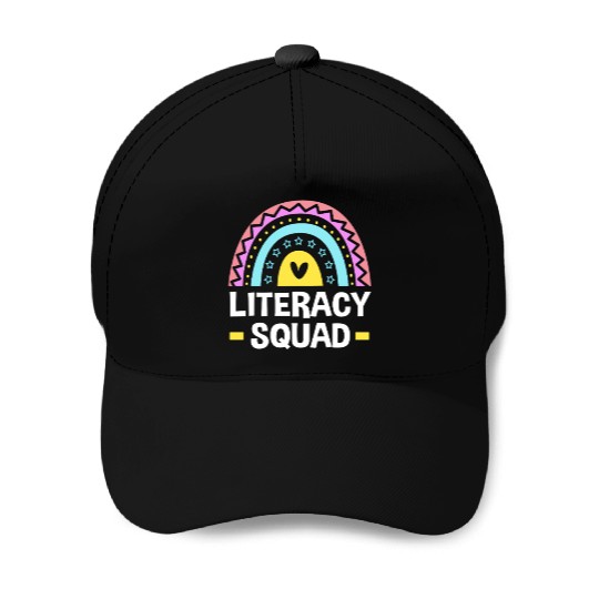 Reading Teacher Book Literacy Squad Baseball Caps
