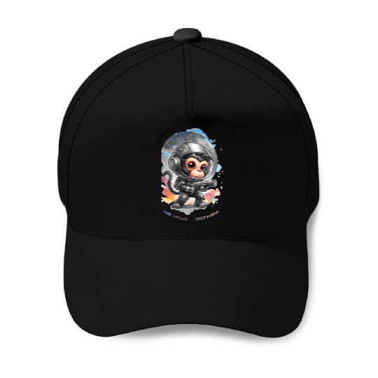 Houston We Have A Monkey Baseball Caps