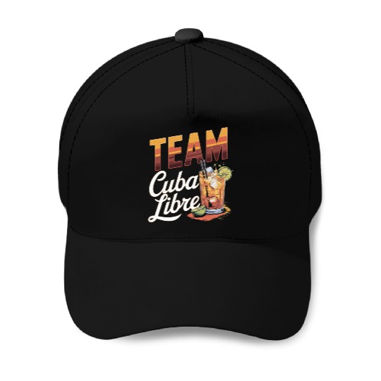Cocktail Bartender Team Cuba Libre Baseball Caps