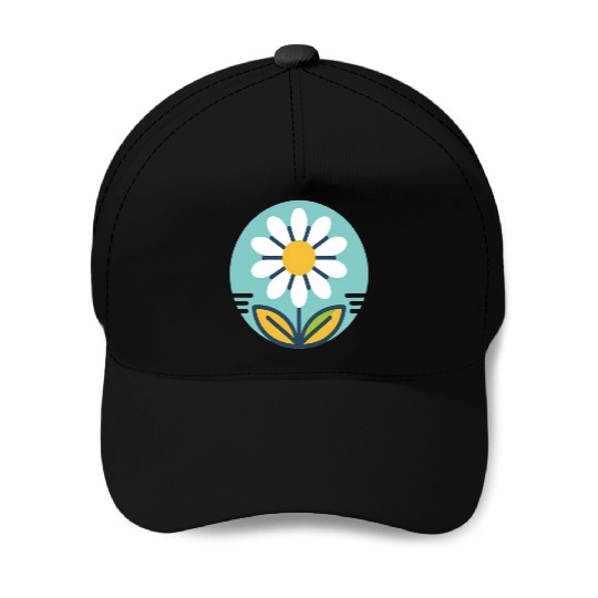 Whimsical Daisy Floral Design for Casual Wear Baseball Caps
