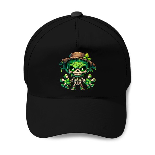 Swamp Skeleton Mutant – Creepy Plant Monster Baseball Caps