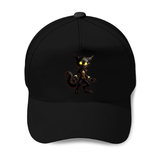 Demonic Cat Gentleman – Creepy Grinning Beast Baseball Caps