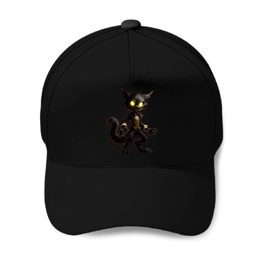 Demonic Cat Gentleman – Creepy Grinning Beast Baseball Caps