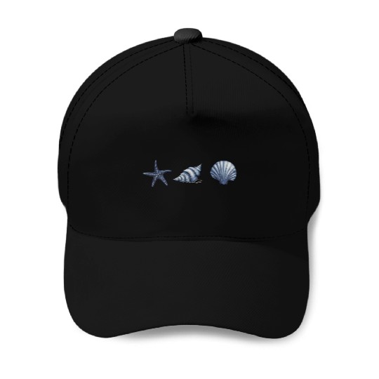 Cute Sea Creatures starfish Ocean Watercolor Baseball Caps