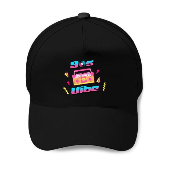90s Vibe Retro Nostalgia Boombox Baseball Caps
