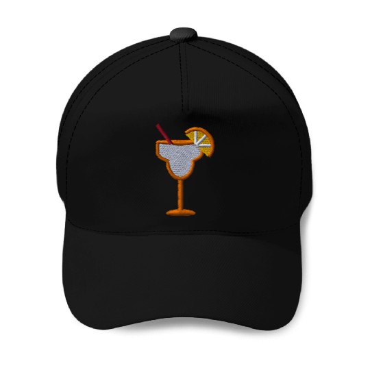 Cocktail orange embroidered Baseball Caps