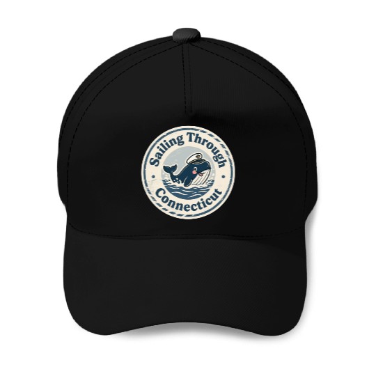 Connecticut Whale Captain Design Baseball Caps