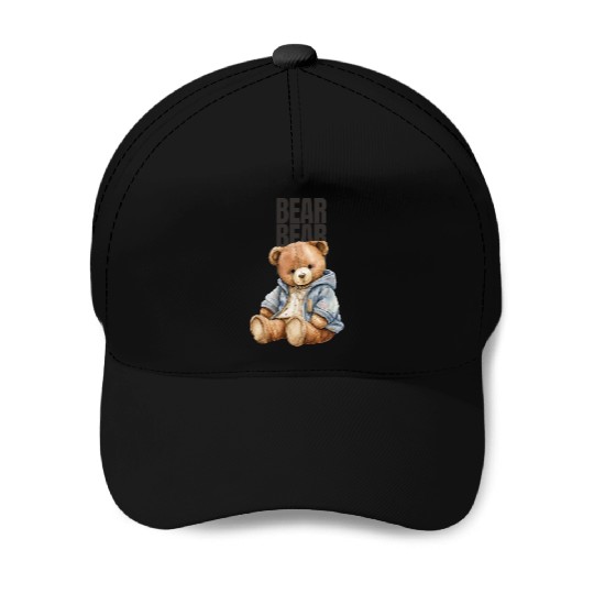 Black and Grey Fashion Logo Baseball Caps