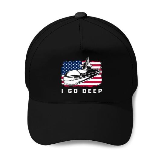 Patriotic American Submarine Veteran Baseball Caps