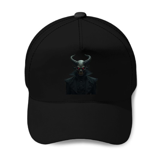 Evil Man Baseball Caps
