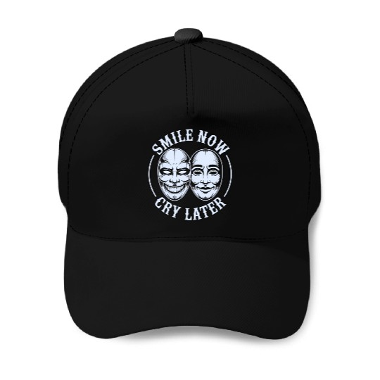 Smile Now Cry Later Ink Baseball Caps