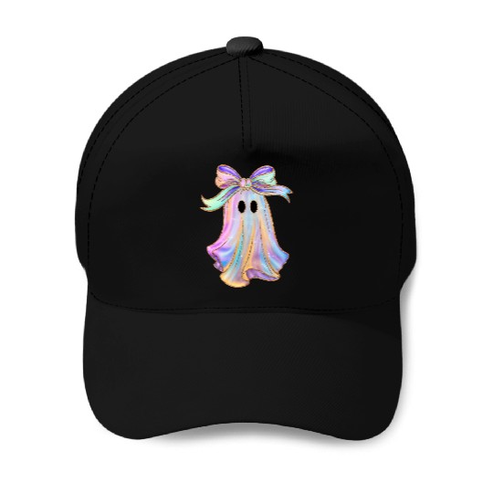 Iridescent Ghost Halloween Baseball Caps