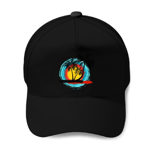 Hello summer paradise on Men's Premium Baseball Caps