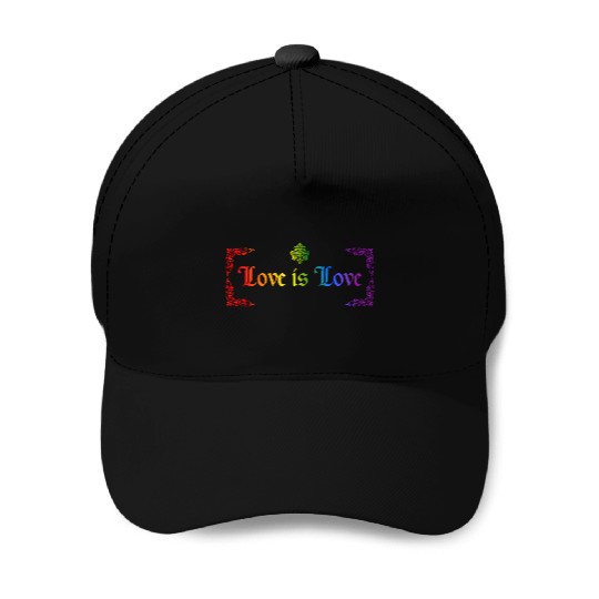 Love is love - elegant rainbow decorative design Baseball Caps