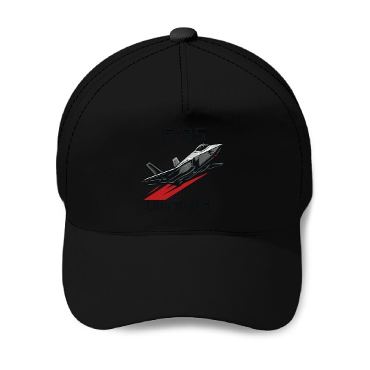 F-35 Lightning II Stealth Fighter Jet Art Baseball Caps