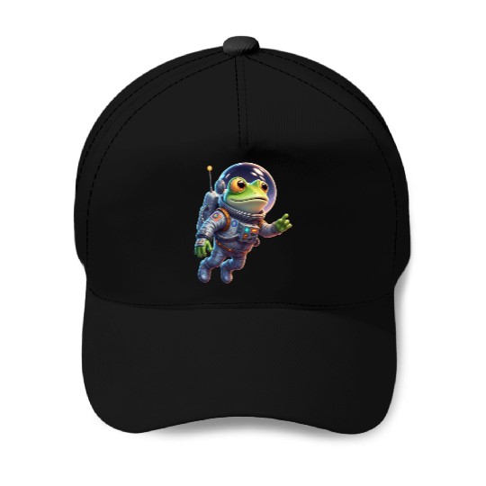 Frog in space suit Baseball Caps