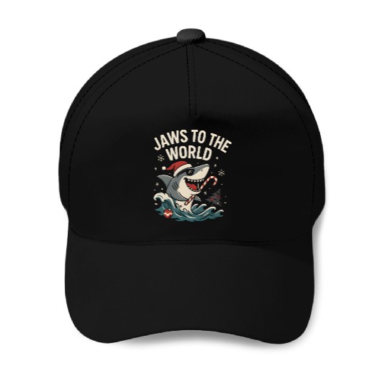 Jaws to the World – Christmas Shark Attack Baseball Caps