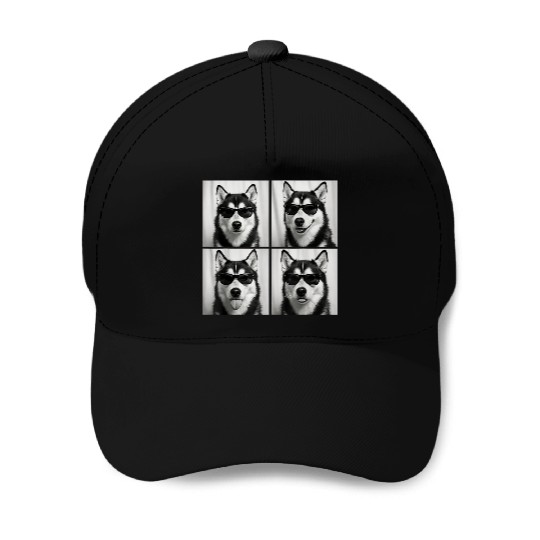 Fun Siberian Husky Sunglasses Portraits Baseball Caps