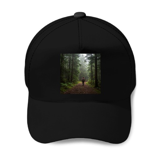 Enchanted Forest Nature Scene Baseball Caps