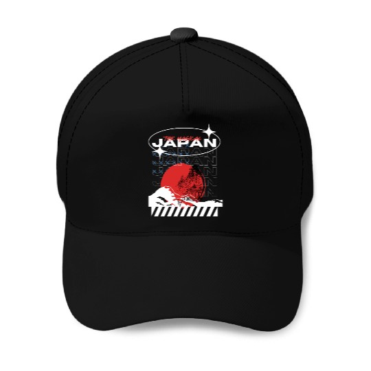 Black Blue Creative Streetwear Japan Baseball Caps